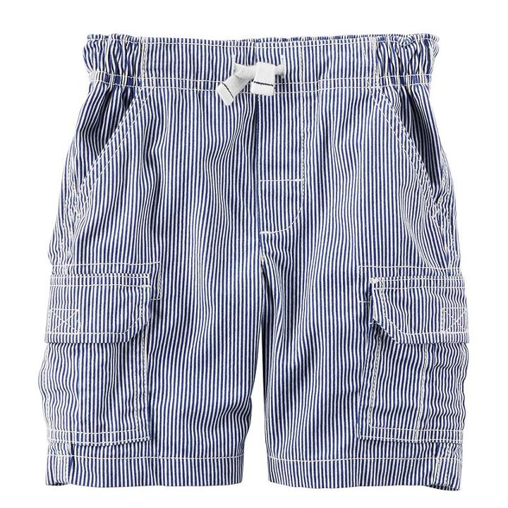 Boys 4-8 Carter's Pinstripe Canvas Cargo Shorts, Boy's, Size: 5, Ovrfl Oth