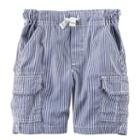 Boys 4-8 Carter's Pinstripe Canvas Cargo Shorts, Boy's, Size: 5, Ovrfl Oth