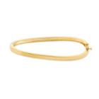 18k Gold Over Silver Bangle Bracelet, Women's, Size: 7.25, Yellow