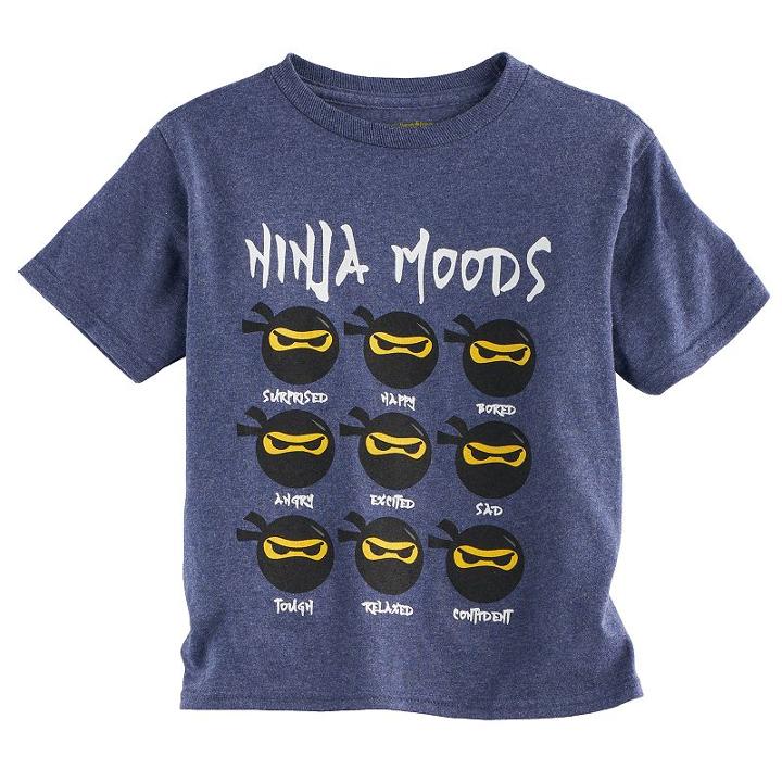 Boys 4-7 Ninja Moods Graphic Tee, Size: S 4, Blue