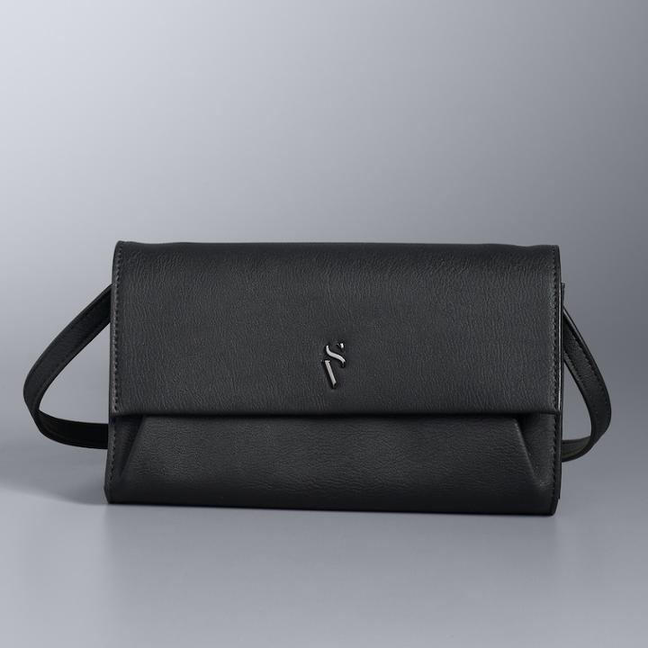 Simply Vera Vera Wang Ardin Crossbody Wallet, Women's, Black