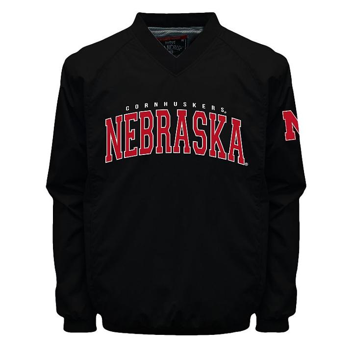 Men's Franchise Club Nebraska Cornhuskers Coach Windshell Jacket, Size: Small, Black