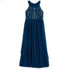 Girls 7-16 My Michelle Jewel Bodice Maxi Dress, Size: 14, Turquoise/blue (turq/aqua)