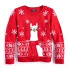 Girls 7-16 & Plus Size It's Our Time Embroidered Sequin Light-up Ugly Christmas Sweater, Size: Xl, Brt Red