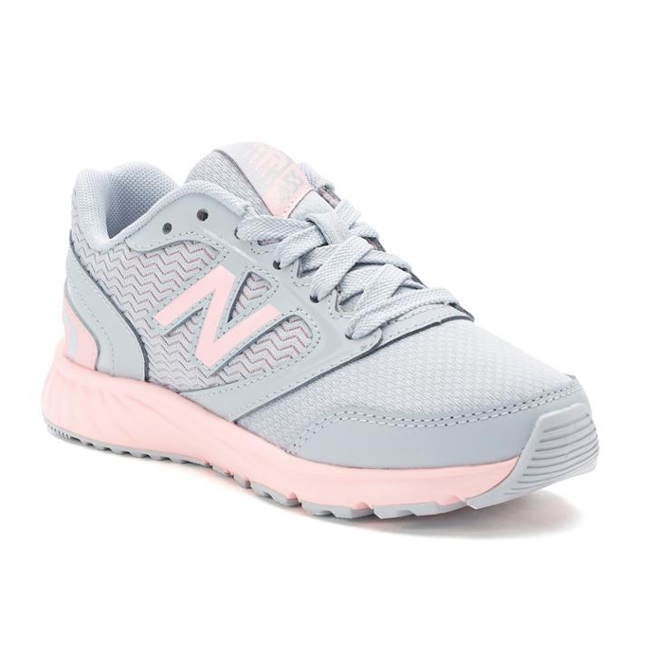 New Balance 455 V1 Girls' Lace Up Sneakers, Size: 4, Grey