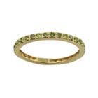 10k Gold 1/2-ct. T.w. Green Diamond Eternity Wedding Ring, Women's, Size: 7