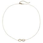 Two Tone 14k Gold 2017 Infinity Necklace, Women's, Size: 18, Multicolor