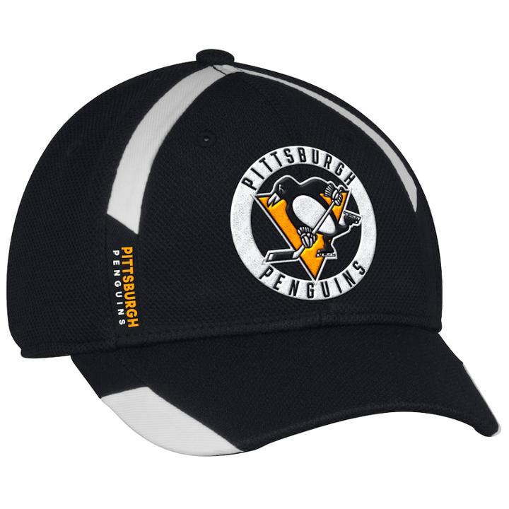 Adult Adidas Pittsburgh Penguins Practice Jersey Flex-fit Cap, Men's, Size: L/xl, Black