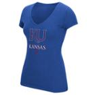Women's Adidas Kansas Jayhawks Rhinestone Logo Tee, Size: Small, Blue