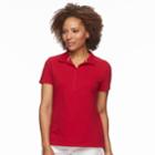 Petite Croft & Barrow&reg; Essential Short Sleeve Polo, Women's, Size: M Petite, Med Red