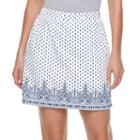 Women's Croft & Barrow&reg; Pull-on Novelty Skort, Size: 16, White