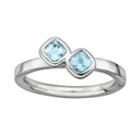 Stacks And Stones Sterling Silver Aquamarine Stack Ring, Women's, Size: 5, Blue