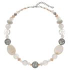 White Bead Nickel Free Necklace, Women's