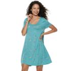 Juniors' So&reg; Crisscross Back Swing Dress, Teens, Size: Large, Med Blue