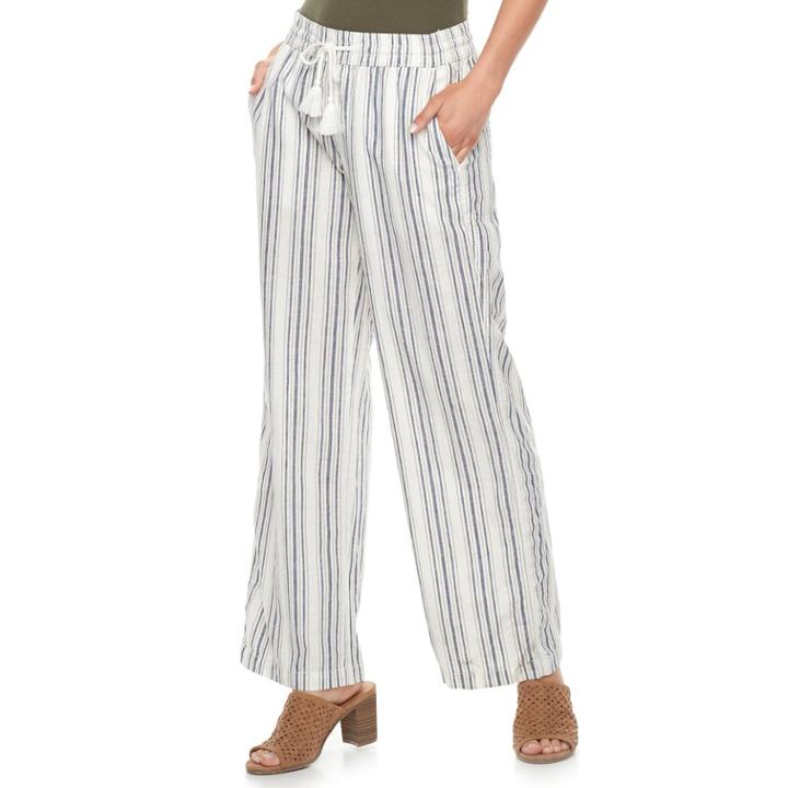 Women's Sonoma Goods For Life&trade; Linen Pants, Size: 14, Natural