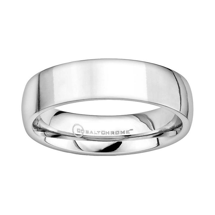 Cobalt Chrome Wedding Band - Men, Size: 5.50, Grey