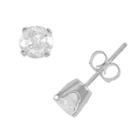 1 1/4 Carat T.w. Diamond 14k Gold Solitaire Earrings, Women's, White