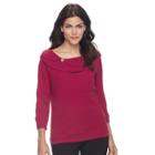 Petite Napa Valley Textured Sweater, Women's, Size: S Petite, Brt Red