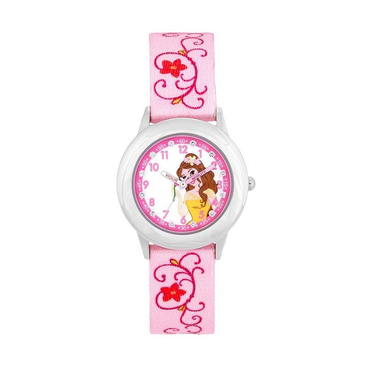 Disney's Beauty And The Beast Belle Kids' Crystal Time Teacher Watch, Girl's, Multicolor