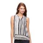 Women's Apt. 9&reg; Sleeveless Popover Top, Size: Medium, Dark Grey