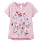 Toddler Girl Oshkosh B'gosh&reg; Metallic Embroidered Graphic Tee, Size: 3t, Pink
