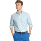 Big & Tall Izod Essential Classic-fit Tattersall Plaid Poplin Button-down Shirt, Men's, Size: L Tall, Blue Other