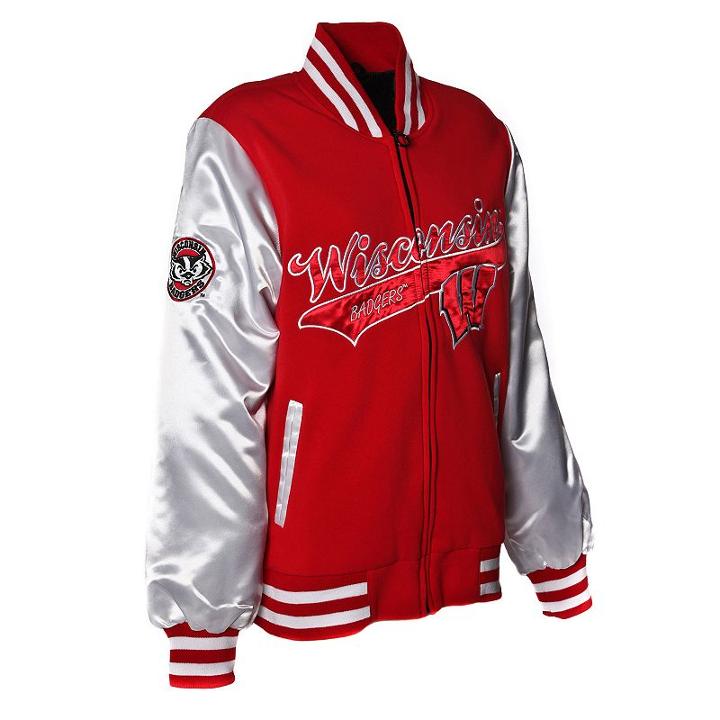 Women's Franchise Club Wisconsin Badgers Sweetheart Varsity Jacket, Size: Large, Red