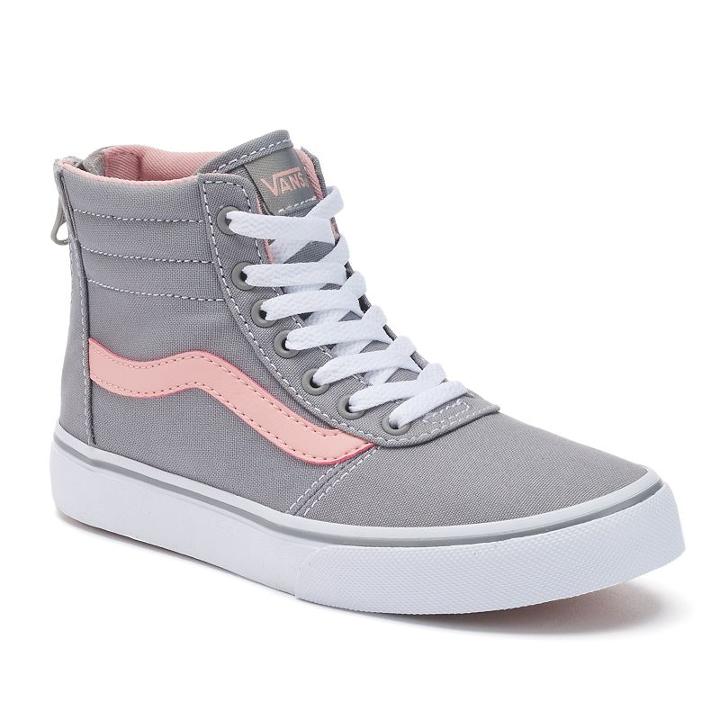 Vans My Maddie Zip Girls' High-top Skate Shoes, Size: 6, White