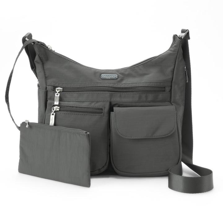 Women's Baggallini Everyday Bag With Rfid Blocking Pouch, Dark Grey