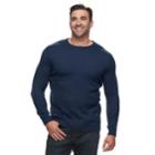 Big & Tall Croft & Barrow&reg; Classic-fit 7gg Super Soft Crewneck Sweater, Men's, Size: Xxl Tall, Blue (navy)