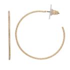 Lc Lauren Conrad Nickel Free Textured Gold Tone Hoop Earrings, Women's