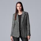 Petite Simply Vera Vera Wang Marled Blazer, Women's, Size: S Petite, Black