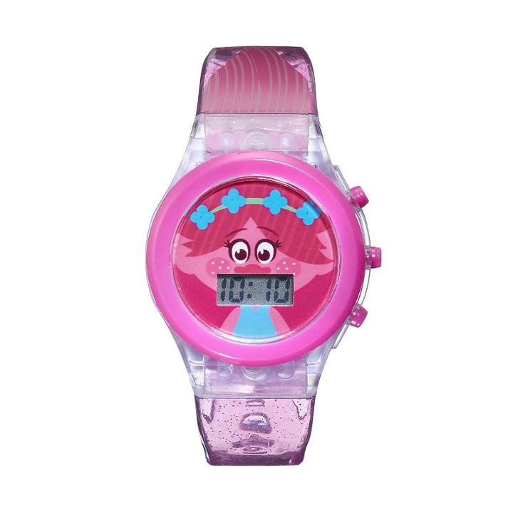 Dreamworks Trolls Poppy Kids' Digital Light-up Watch, Girl's, Size: Large, Pink