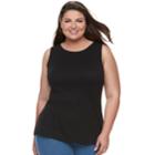 Plus Size Croft & Barrow&reg; Essential Tank, Women's, Size: 2xl, Black