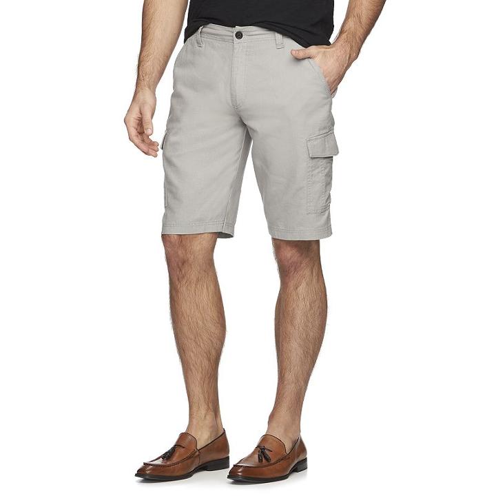 Big & Tall Men's Marc Anthony Slim-fit Linen Cargo Shorts, Size: 34 Tall, Silver