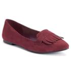 Lc Lauren Conrad Women's Pointed Toe Loafers, Size: 6.5, Red
