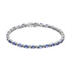 Sterling Silver Lab-created Sapphire & Diamond Accent Bracelet, Women's, Size: 7.25, Blue