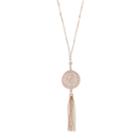 Lc Lauren Conrad Disc Tassel Necklace, Women's, White