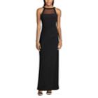 Women's Chaps Sequin-trim Jersey Evening Gown, Size: 10, Black