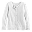 Baby Girl Jumping Beans&reg; Button-front Cardigan, Size: 9 Months, White