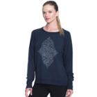 Women's Gaiam Calla Graphic Long Sleeve Top, Size: Medium, Med Grey