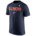 Men's Nike Illinois Fighting Illini Practice Tee, Size: Medium, Blue (navy)