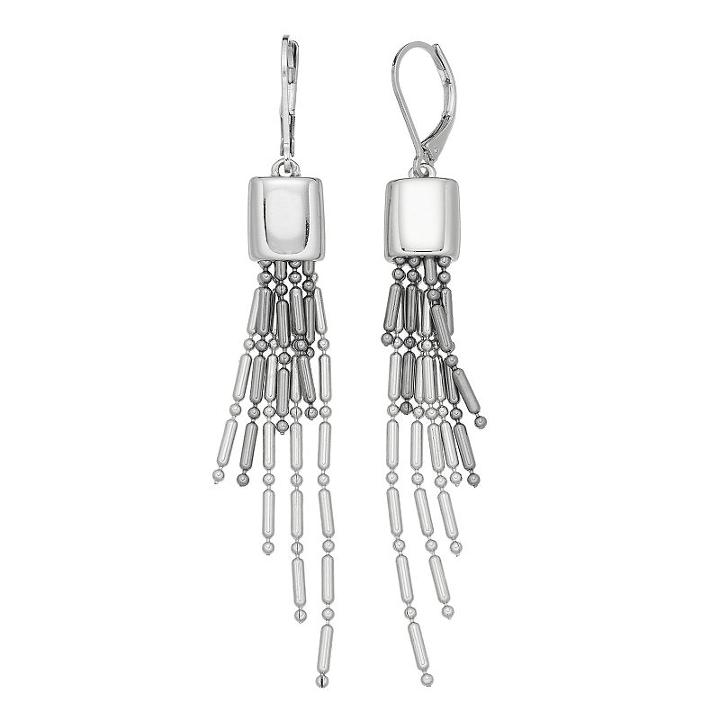 Simply Vera Vera Wang Nickel Free Two Tone Fringe Drop Earrings, Women's, Multicolor