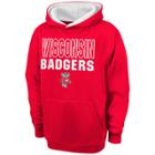 Boys 8-20 Campus Heritage Wisconsin Badgers Team Color Hoodie, Size: L(16/18), Dark Red