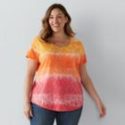 Plus Size Sonoma Goods For Life&trade; Essential V-neck Tee, Women's, Size: 2xl, Med Yellow