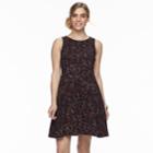 Petite Apt. 9&reg; Jacquard Sleeveless Dress, Women's, Size: L Petite, Black