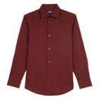 Boys 8-20 Chaps Micro Houndstooth Button-down Shirt, Size: 14-16, Dark Red