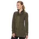 Women's Fila Sport&reg; Shirred Back Neck Jacket, Size: Large, Dark Brown