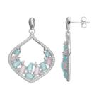 Sterling Silver Cubic Zirconia Marquise Drop Earrings, Women's, Multicolor