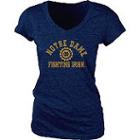 Women's Notre Dame Fighting Irish Pass Rush Tee, Size: Small, Blue (navy)
